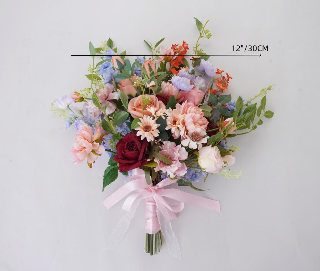 Burnt Orange Wedding Arch Flowers: Silk Ceremony Arbor Decoration