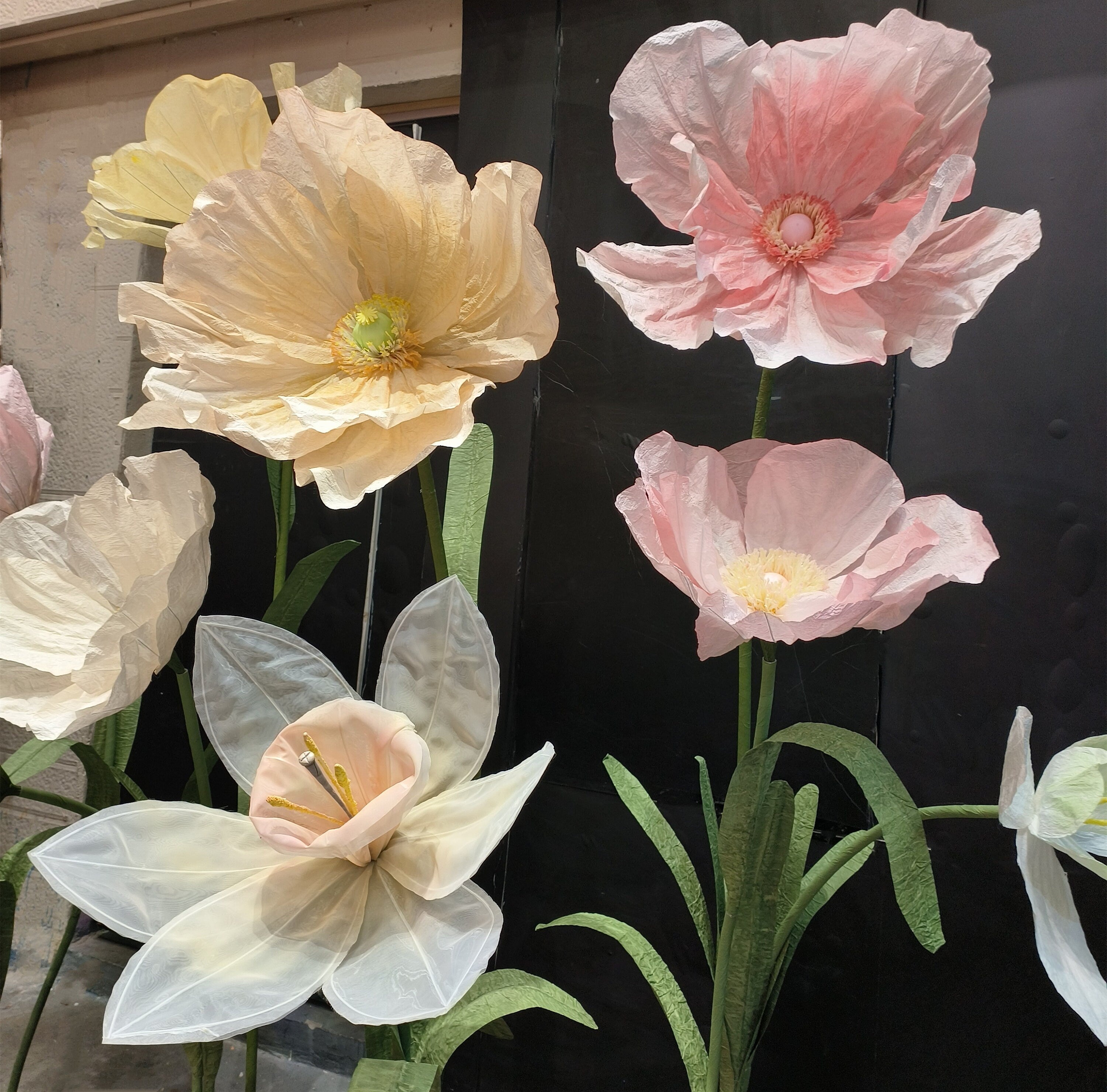 Large Customizable Handcrafted Silk Paper Flowers Oversized Floral Decorations for Weddings, Events, and Displays