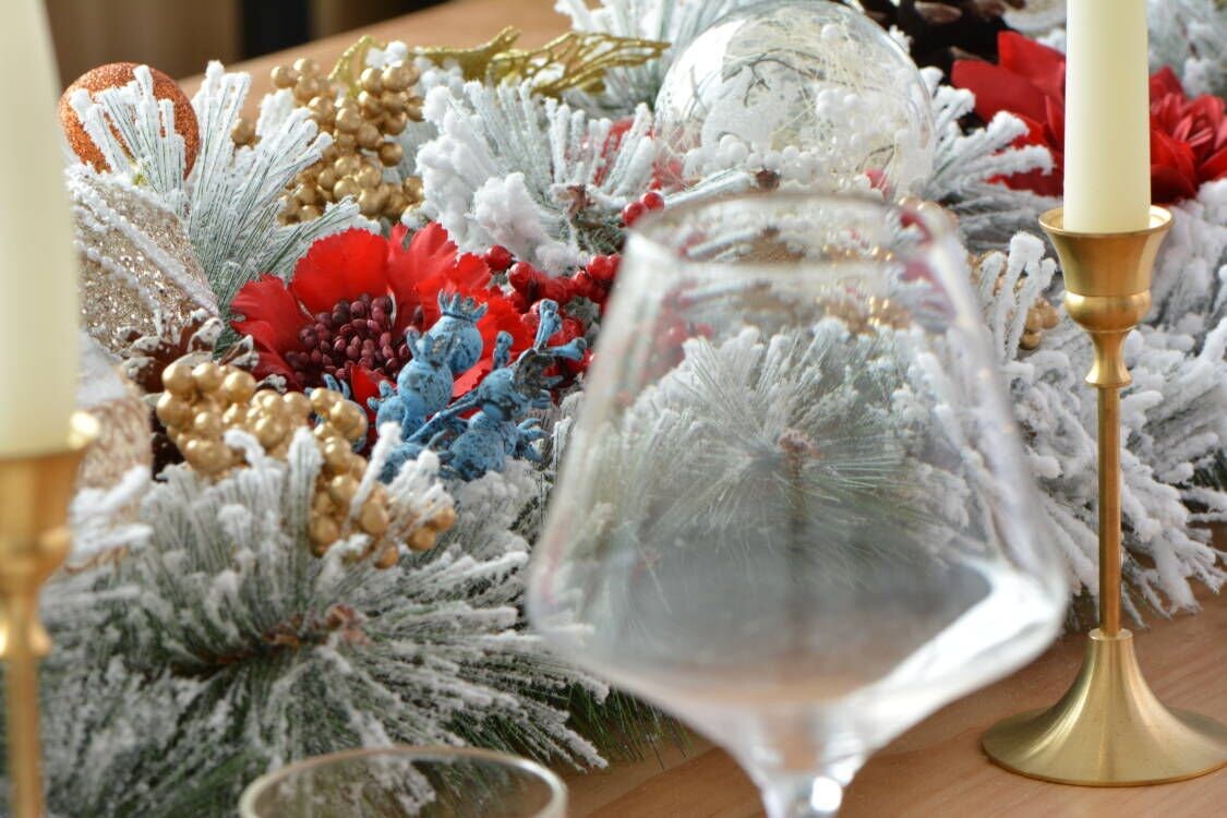 Christmas Garland Table Runner Garland for Mantle, Staircase, Banister