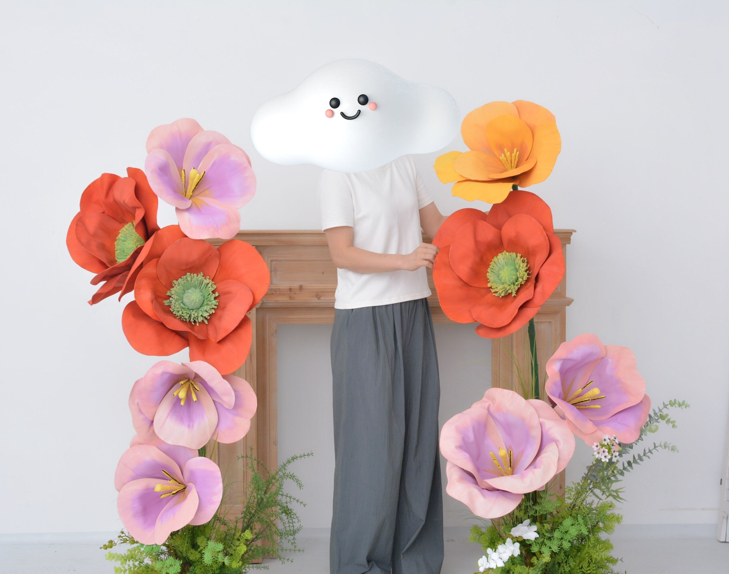 Customizable Giant EVA Flowers - Oversized Flowers for Window Display and Event Decor