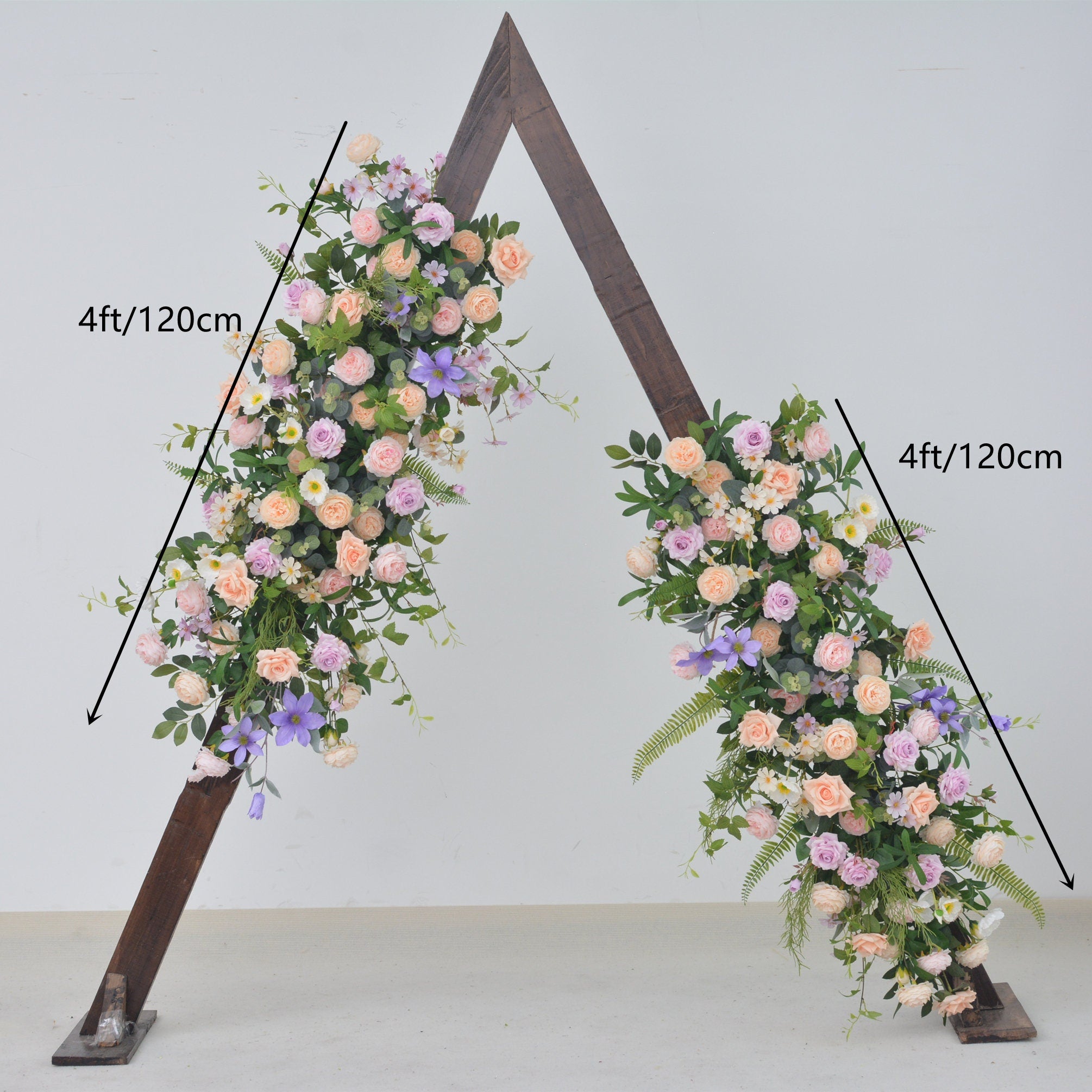 Artificial Wedding Floral Arbor Arrangements in Lilac and Champagne