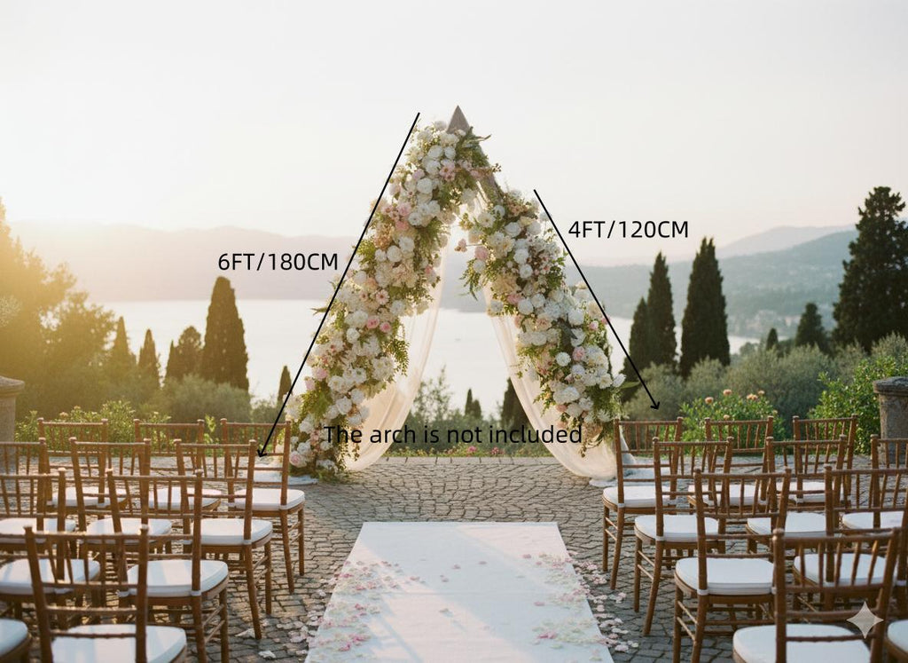 Artificial White and Blush Floral Garland Arrangement for Wedding Ceremony Backdrop and Event Decoration