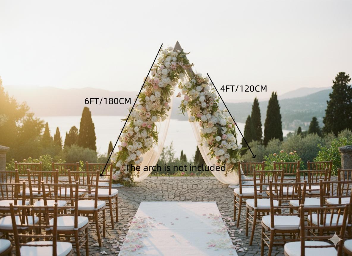 Artificial White and Blush Floral Garland Arrangement for Wedding Ceremony Backdrop and Event Decoration