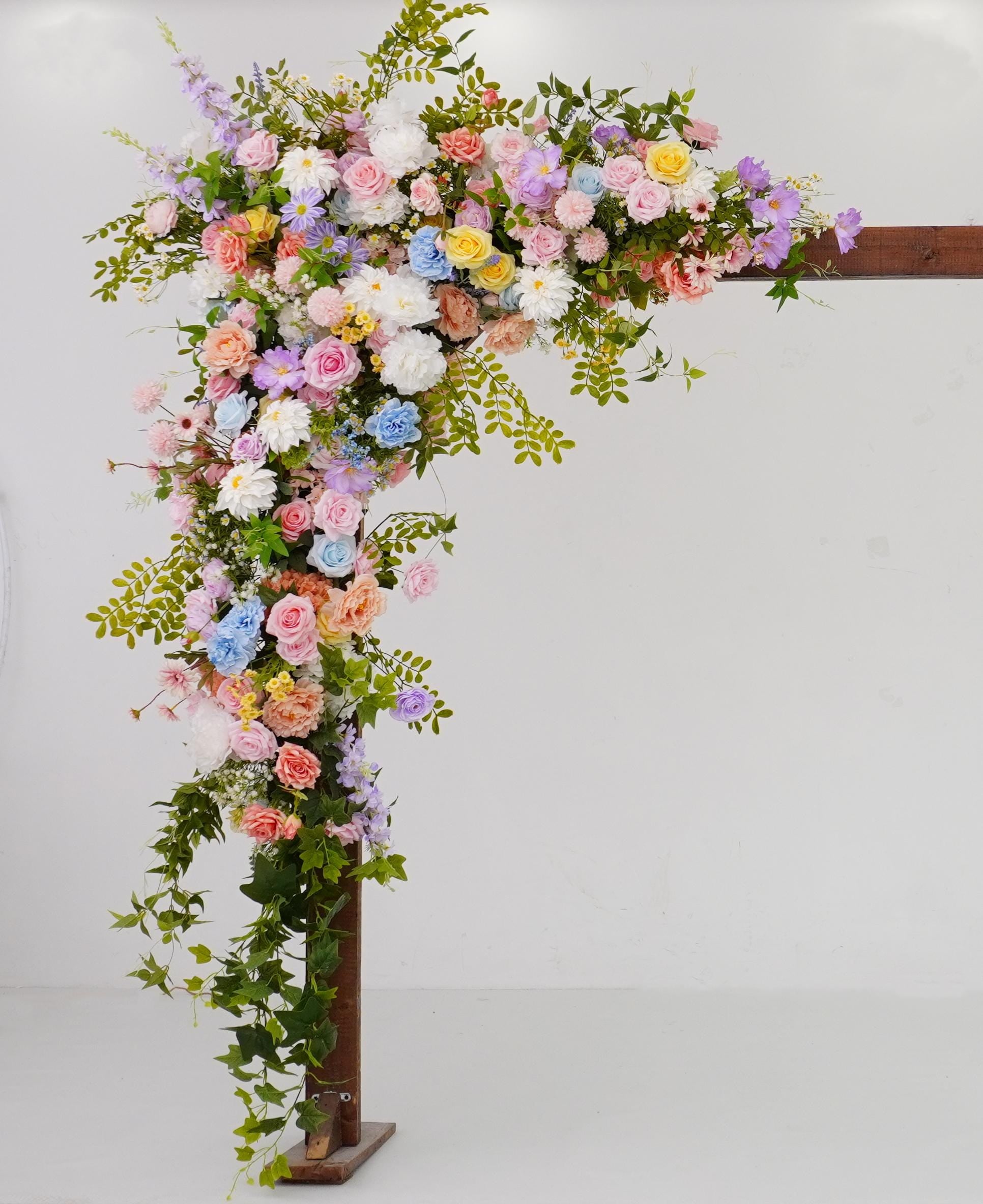 Floral Wedding Arch Swag Set: Pastel Pink, Lavender, Blue Blooms