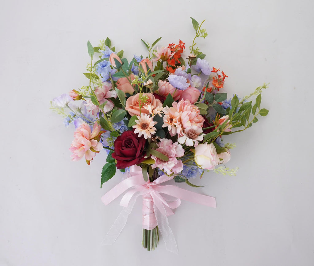 Burnt Orange Wedding Arch Flowers: Silk Ceremony Arbor Decoration