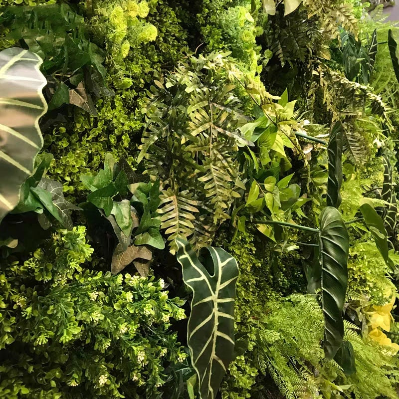 Customizable Faux Green Wall Aesthetics Artificial Oasis Creating Green Spaces Indoors