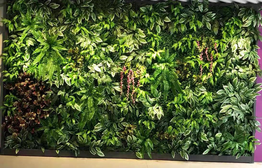 Lush Green Plant Wall Decor Vertical Garden Panels, Artificial Foliage Backdrop