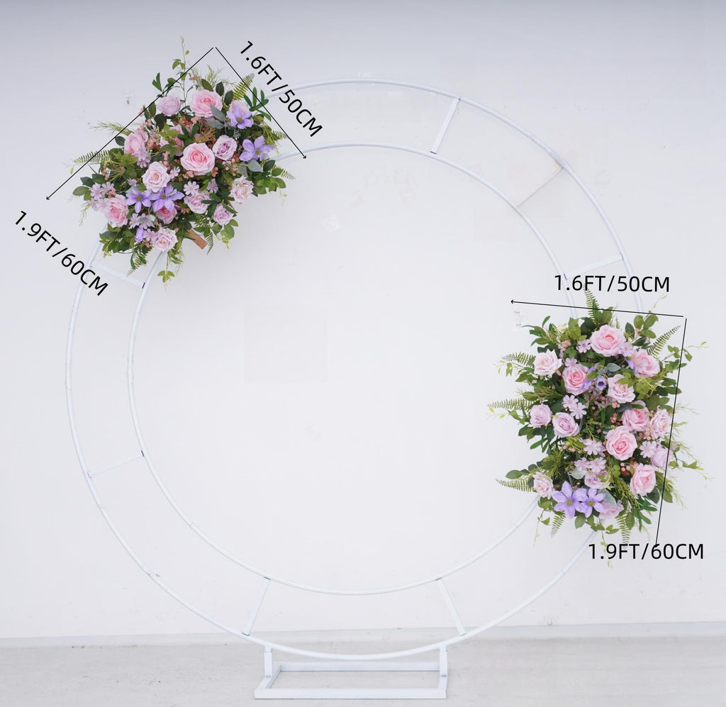 Artificial Wedding Floral Arbor Arrangements in Lilac and Champagne