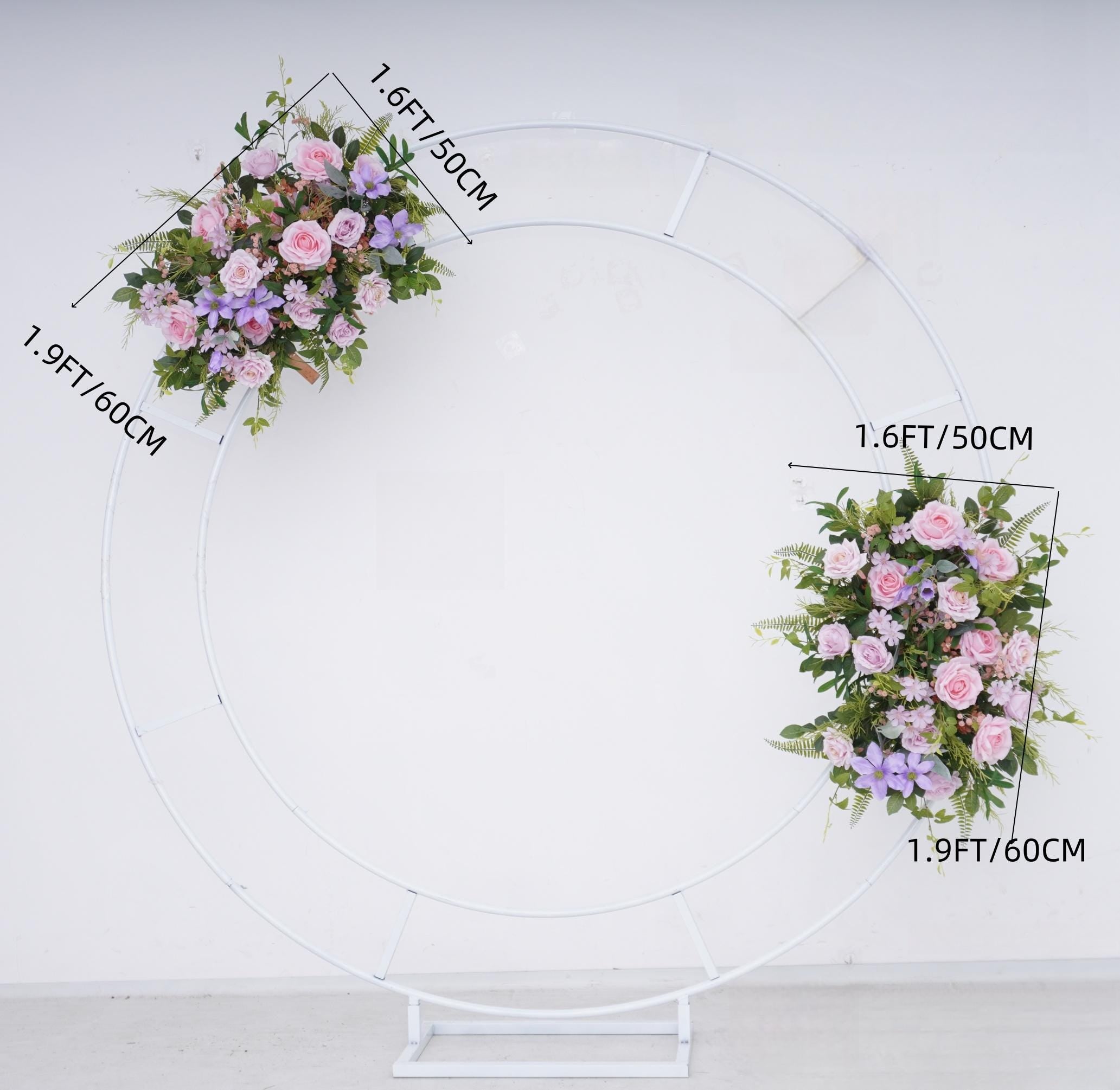 Artificial Wedding Floral Arbor Arrangements in Lilac and Champagne