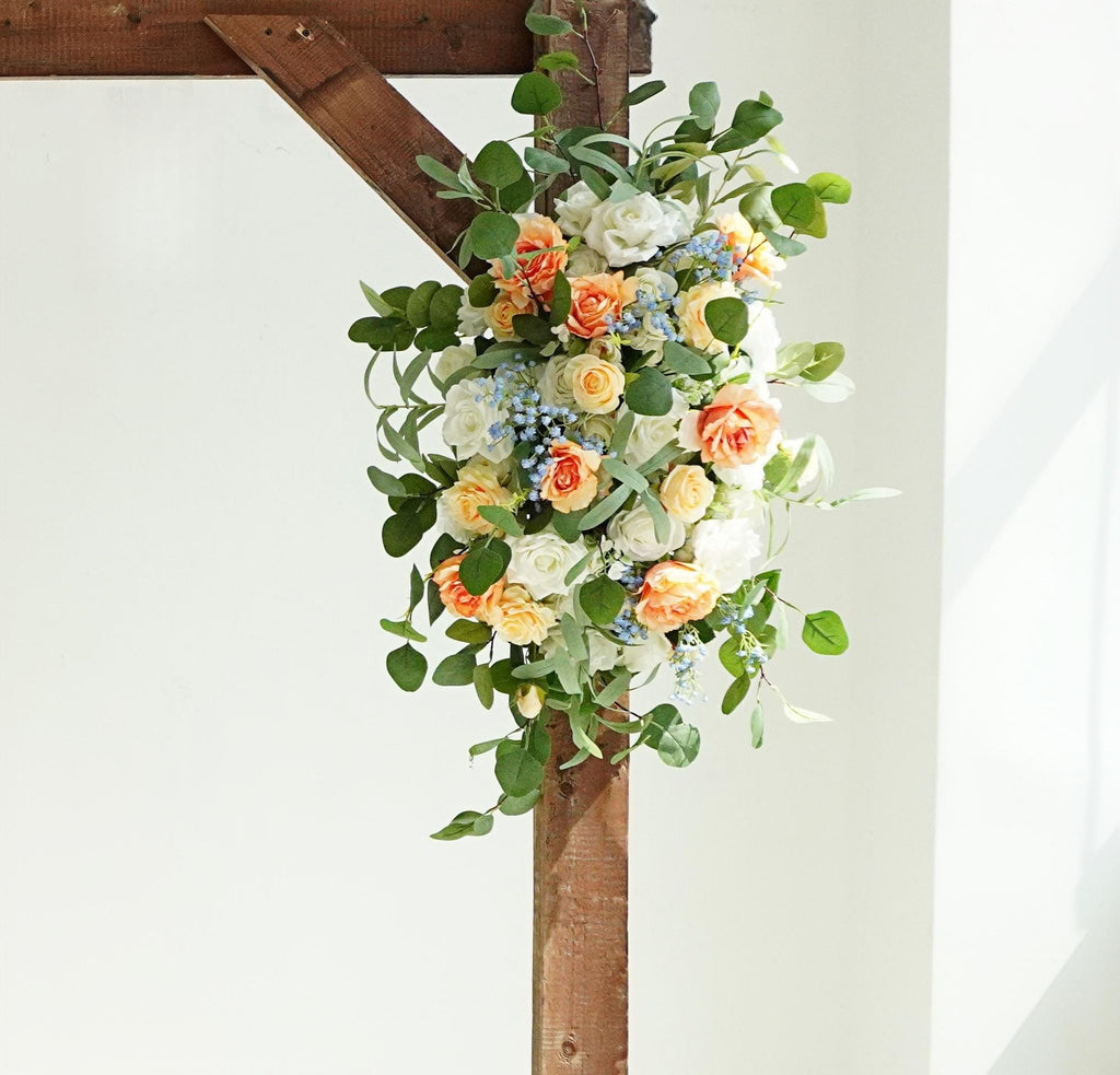 Corner Floral Arch Swag Set for Event and Venue Decoration  Artificial Flower Arrangement