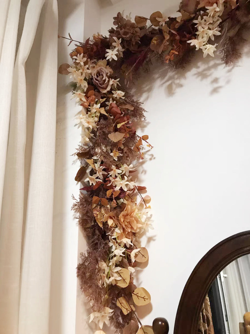 Fall Flower Garland: Autumn Wedding Arch Centerpiece