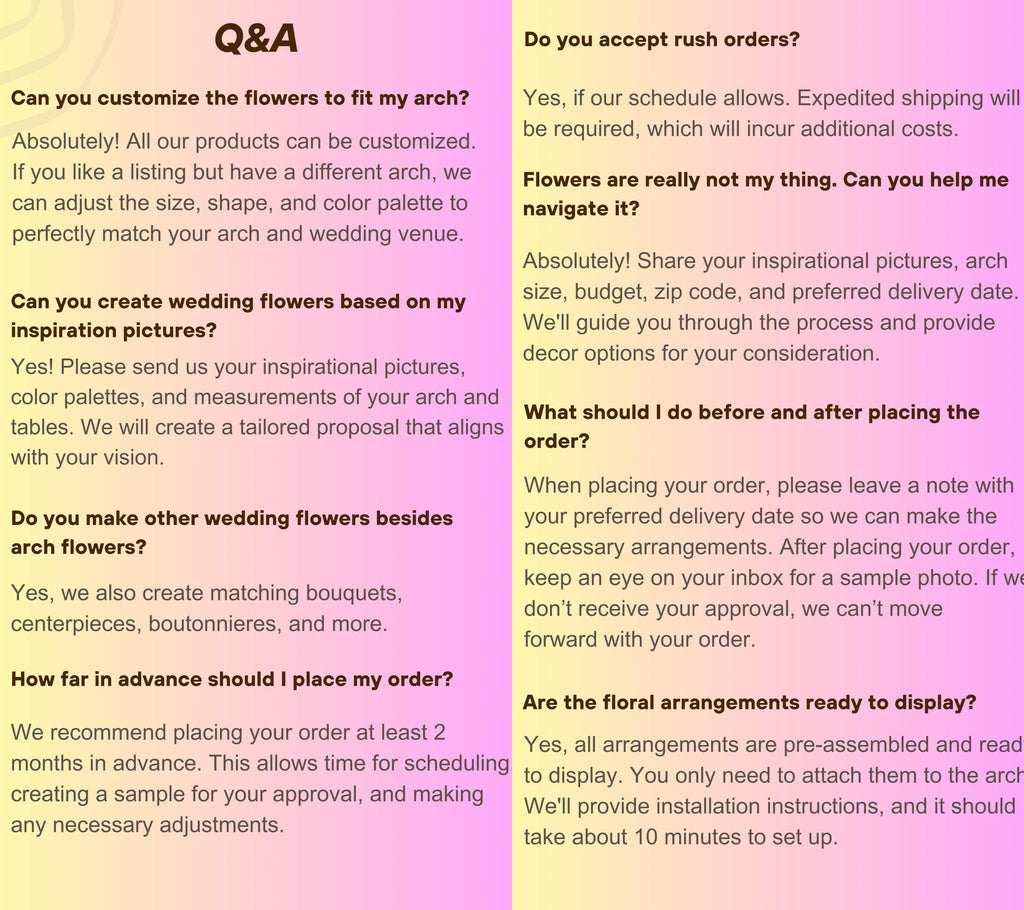 Elegant Floral Swag Set for Wedding Round Arch, Vibrant Orange and Greenery Arrangements