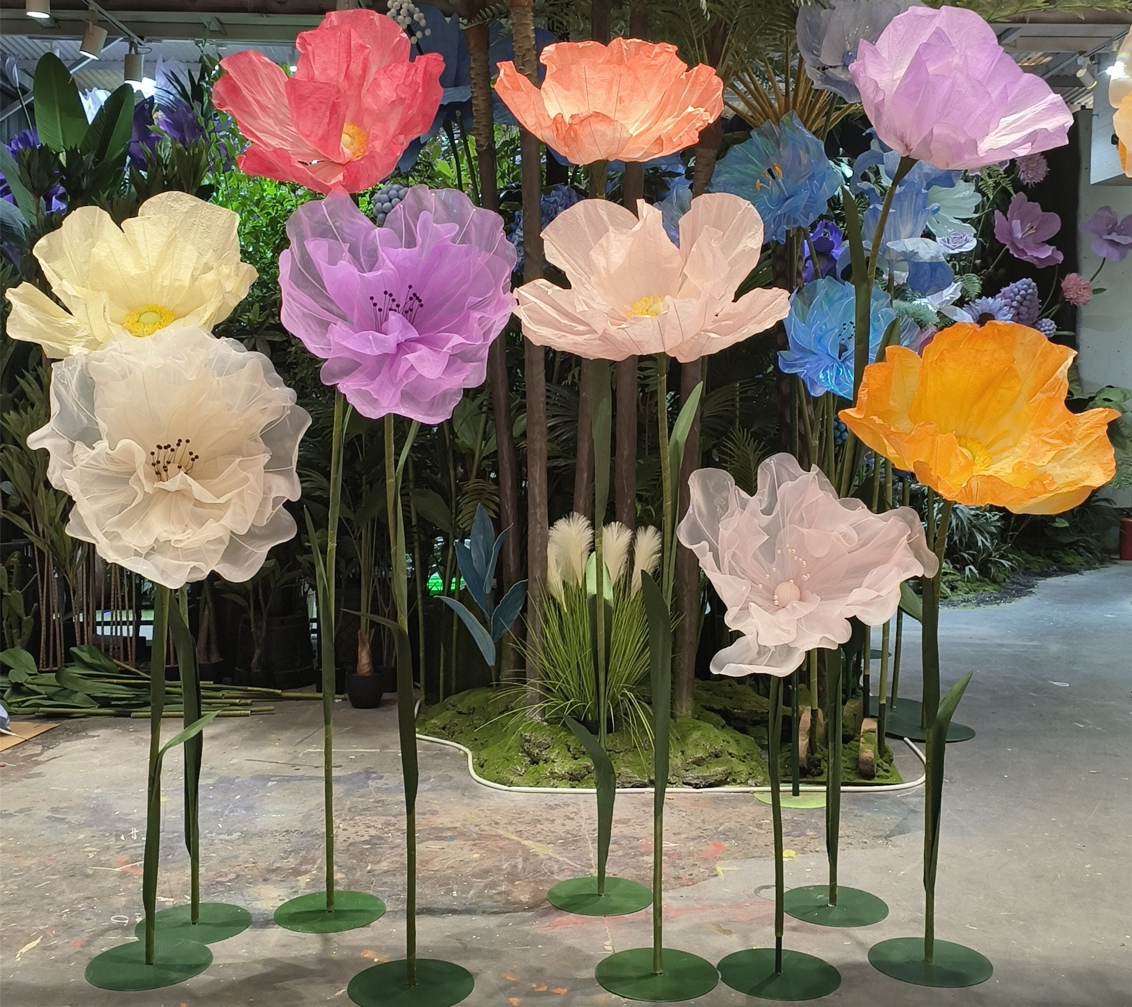 Customizable Giant Paper Silk Flowers Oversized Flowers for Events