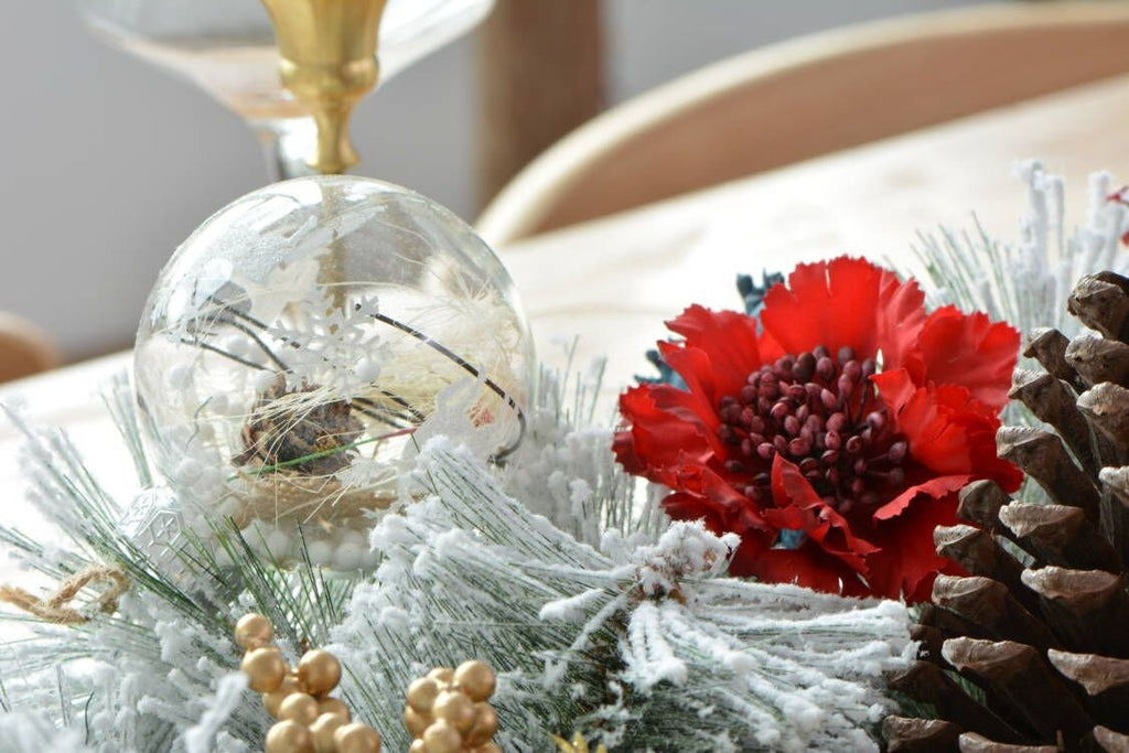 Christmas Garland Table Runner Garland for Mantle, Staircase, Banister