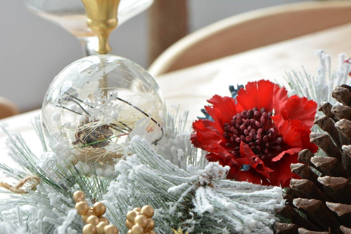 Christmas Garland Table Runner Garland for Mantle, Staircase, Banister