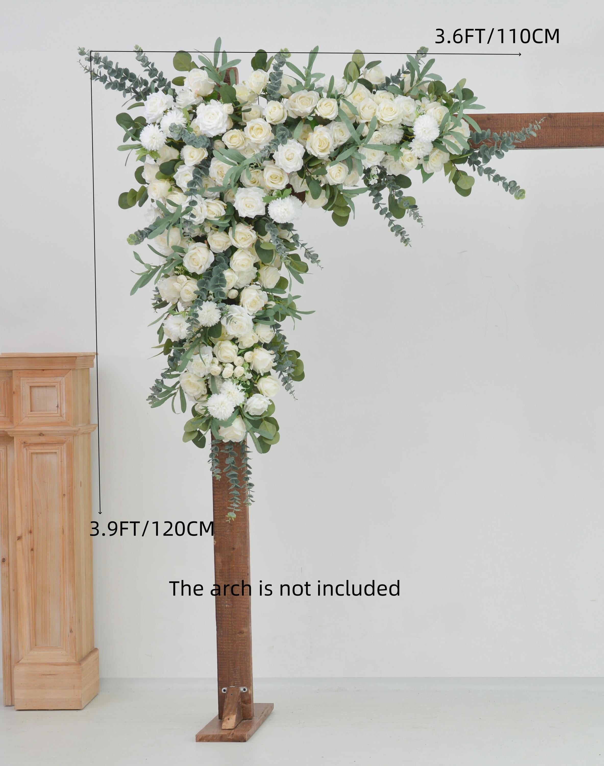 Greenery Wedding Arrangement with White Rose Flowers Wedding Arch Swag