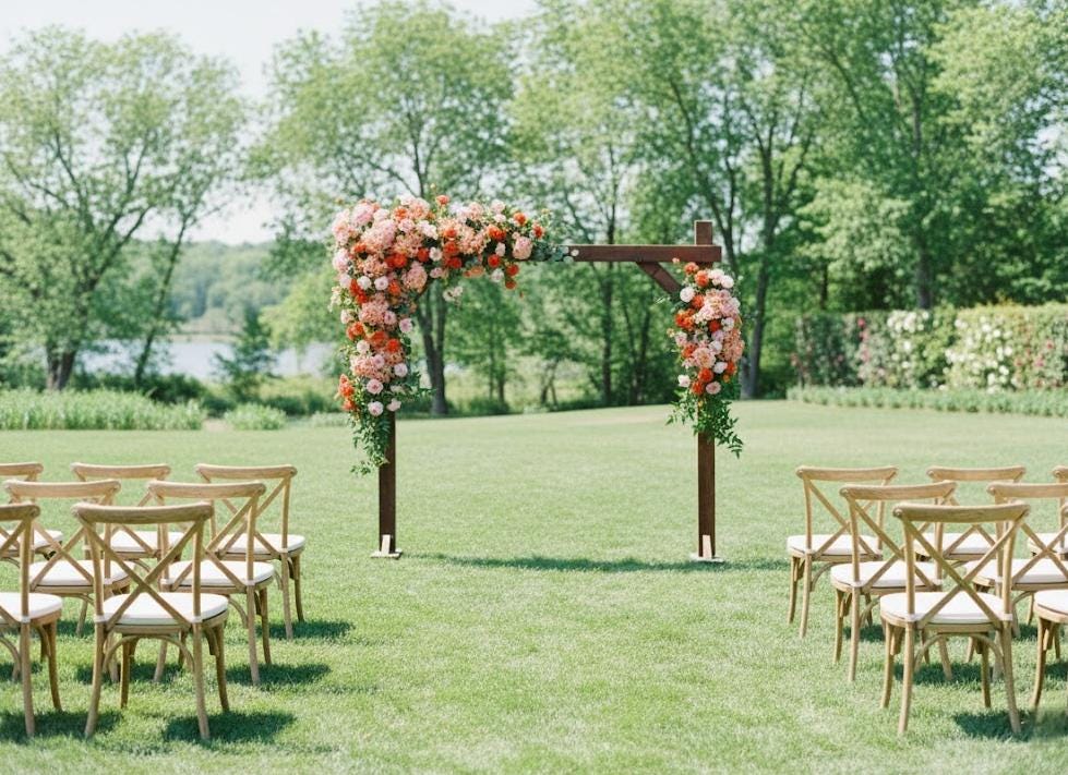 Floral Arch Swag Set: Coral, Pink & Greenery Wedding Decor