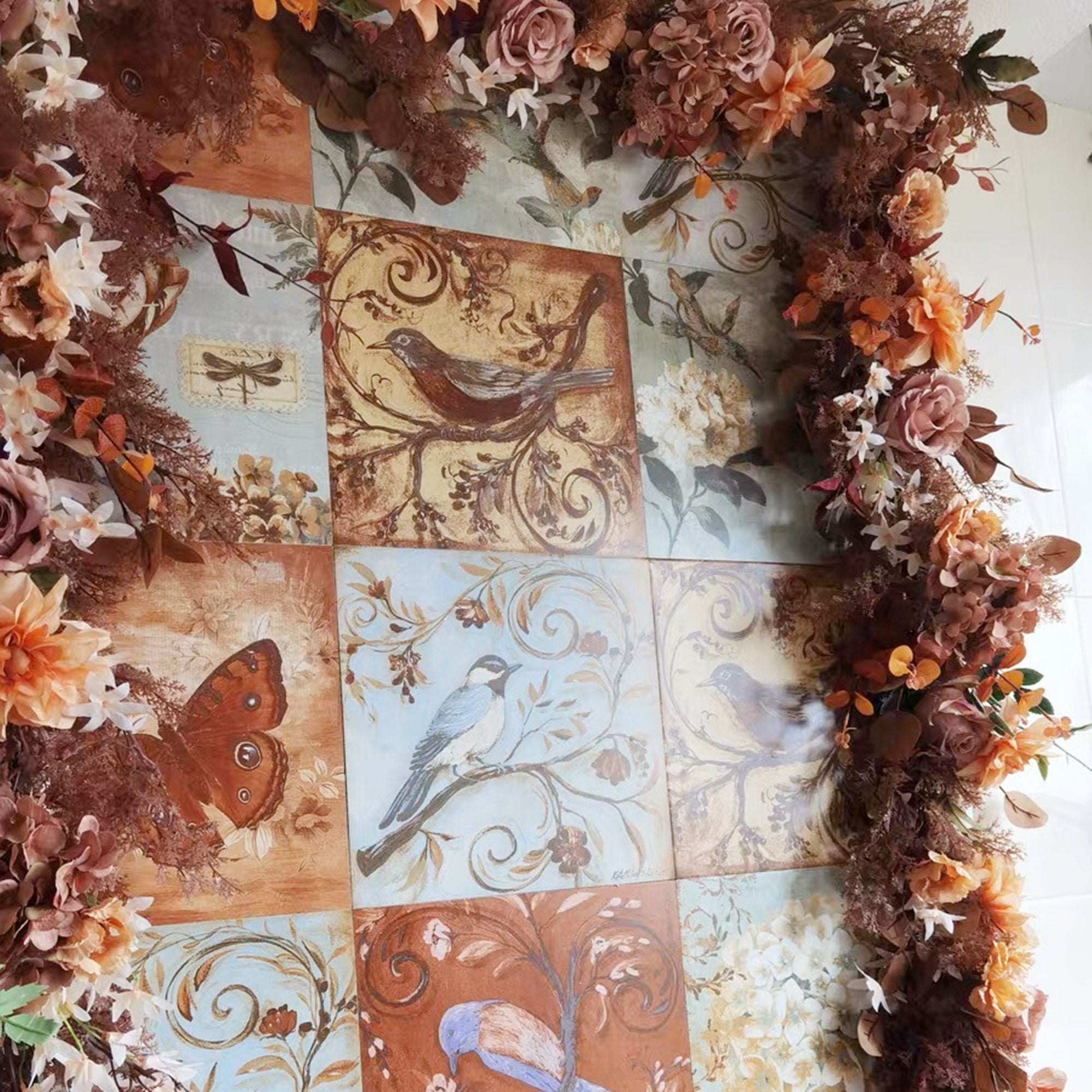 Fall Flower Garland: Autumn Wedding Arch Centerpiece