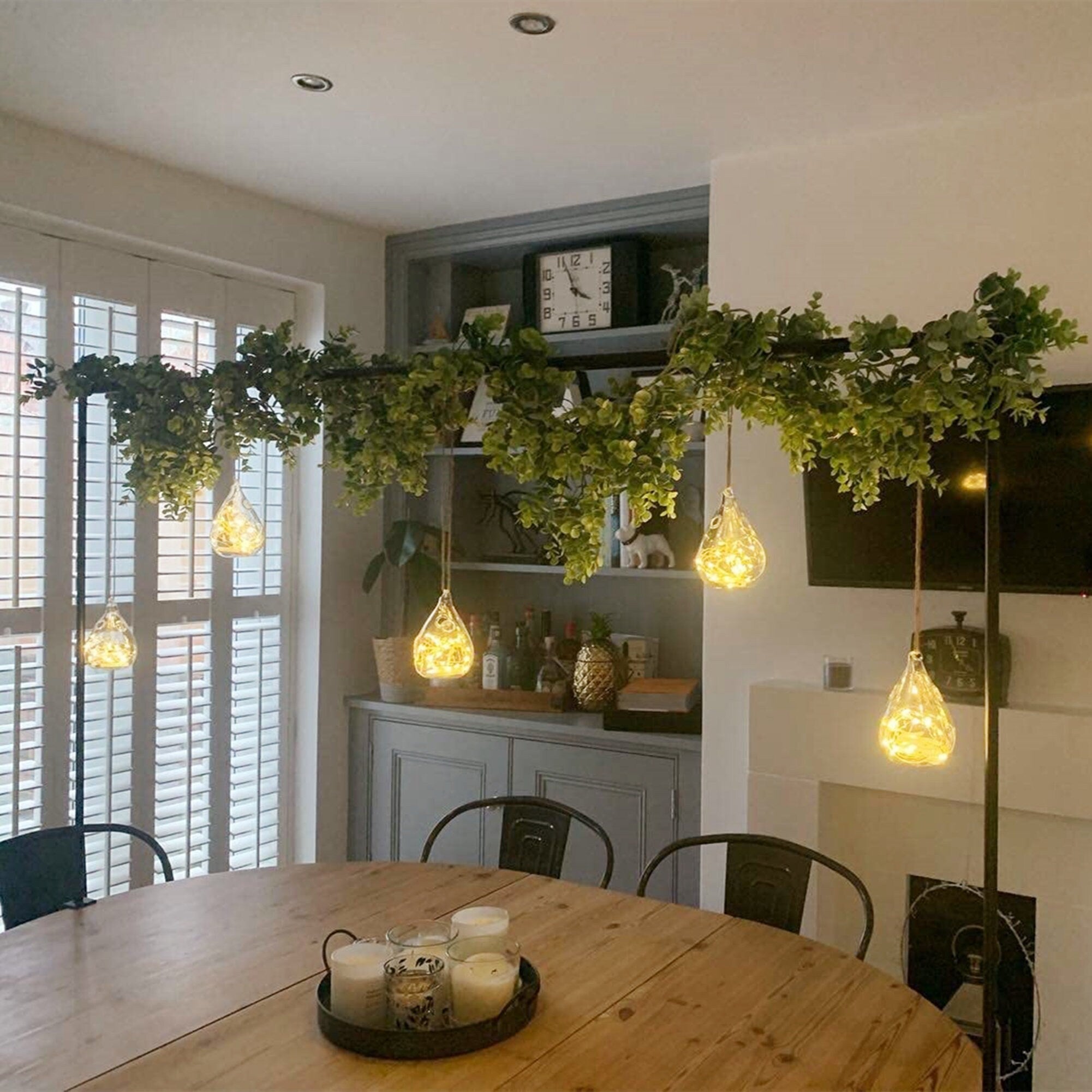 Eucalyptus Lambs Ear Garland: Farmhouse Table Runner, Mantle Decor