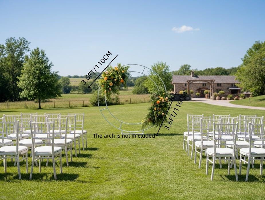Elegant Floral Swag Set for Wedding Round Arch, Vibrant Orange and Greenery Arrangements