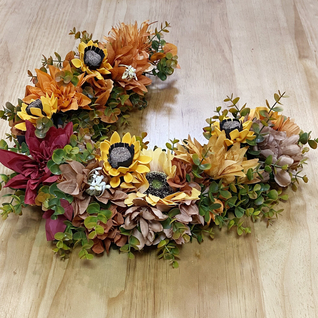 Autumn Eucalyptus Flower Garland: Thanksgiving Wedding Decor