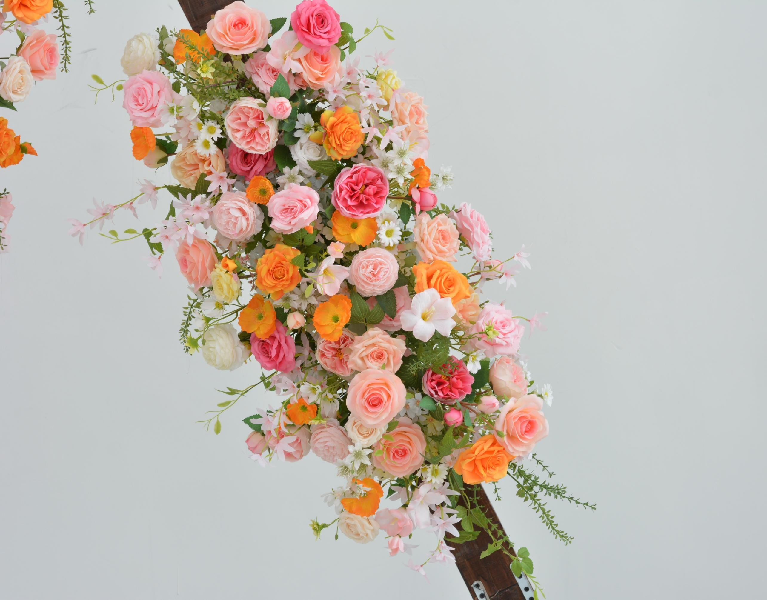 Hot Pink Wedding Arch Flowers: Customizable Ceremony Decor