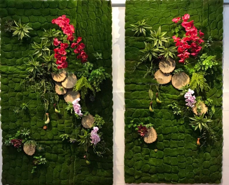 Customizable Faux Green Wall Aesthetics Artificial Oasis Creating Green Spaces Indoors