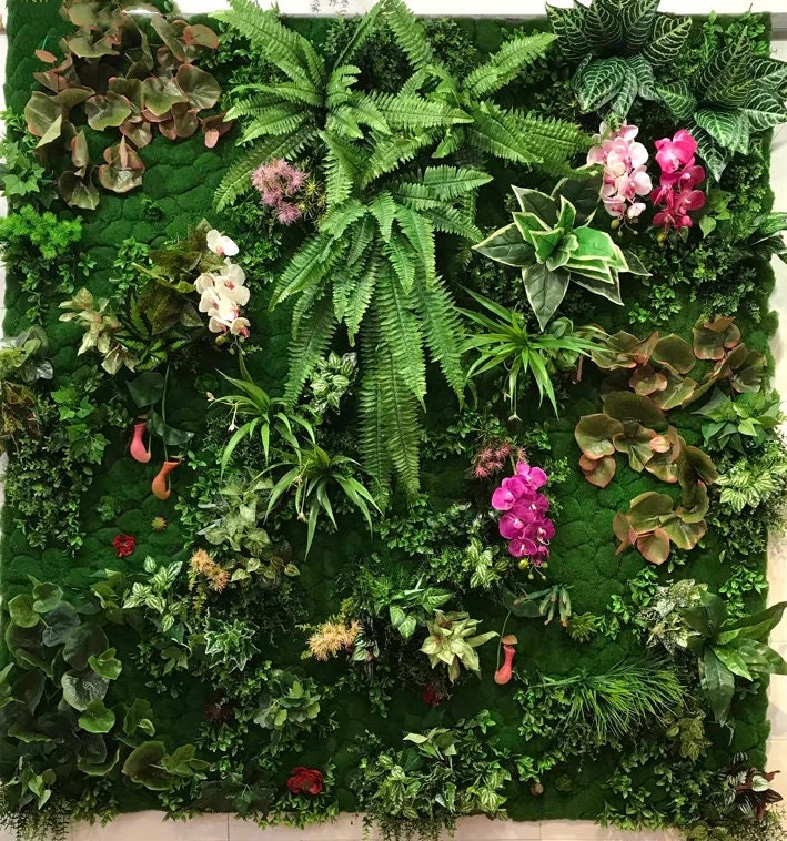 Customizable Faux Green Wall Aesthetics Artificial Oasis Creating Green Spaces Indoors