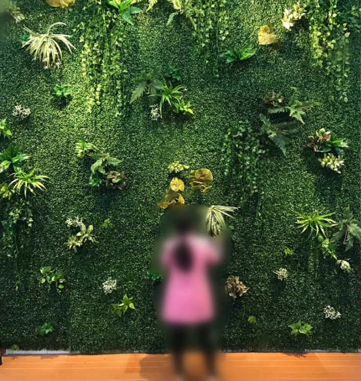 Customizable Faux Green Wall Aesthetics Artificial Oasis Creating Green Spaces Indoors
