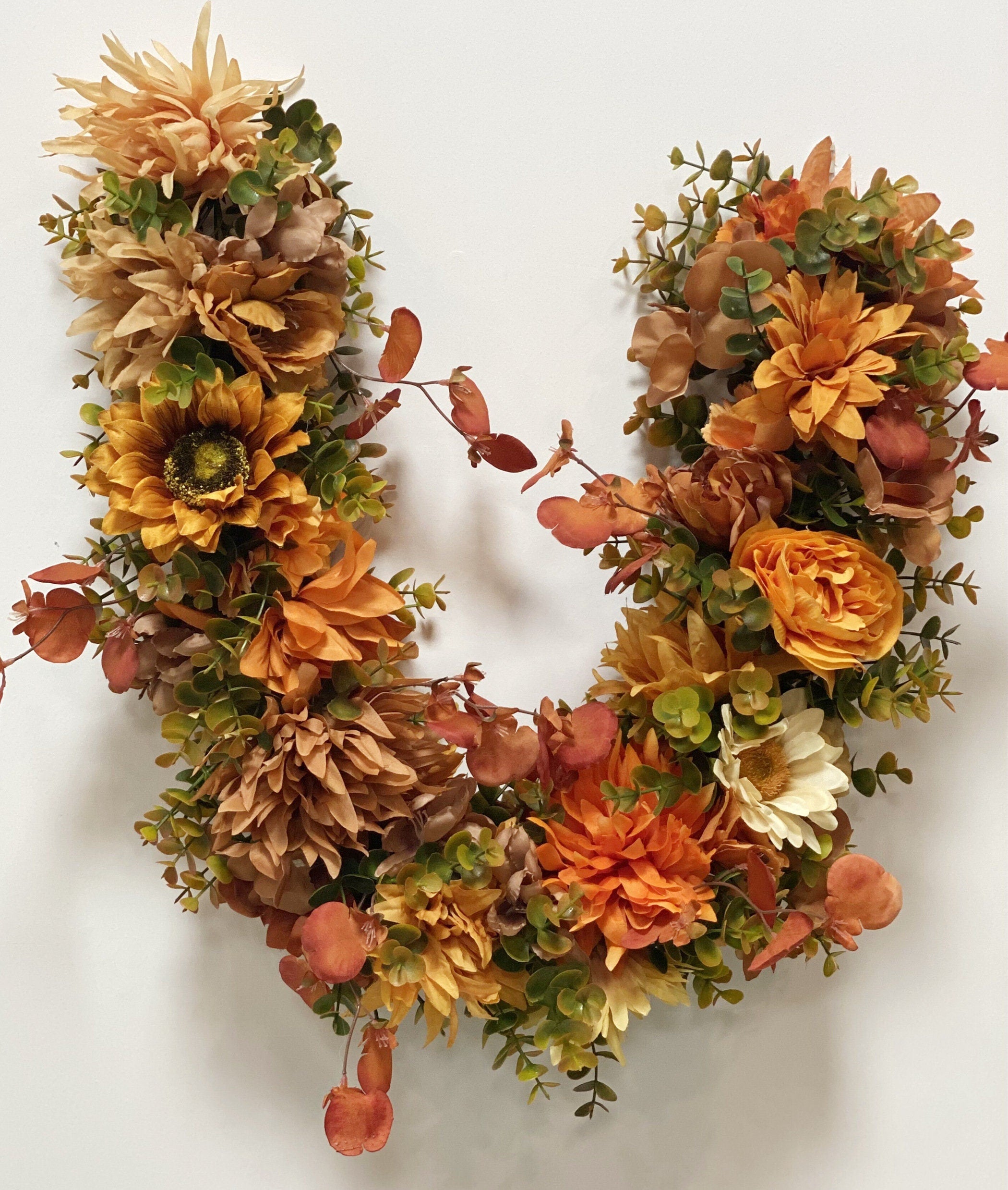 Autumn Eucalyptus Flower Garland: Thanksgiving Wedding Decor