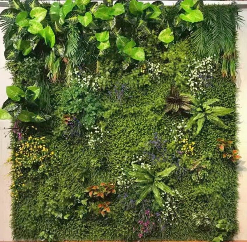 Customizable Faux Green Wall Aesthetics Artificial Oasis Creating Green Spaces Indoors