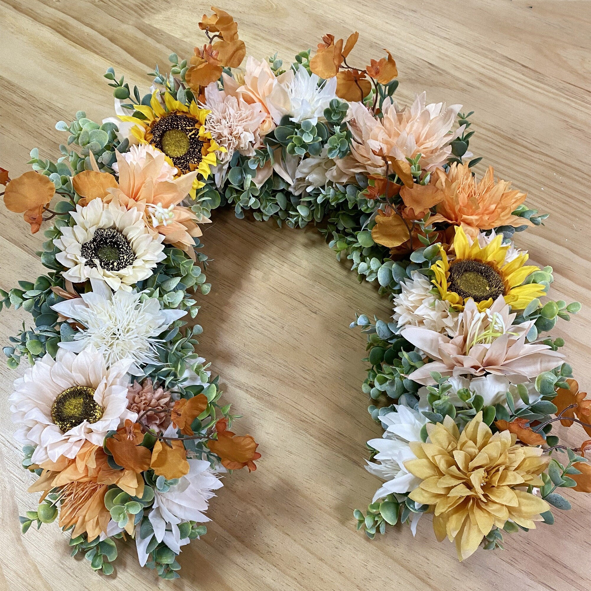 Autumn Eucalyptus Flower Garland: Thanksgiving Wedding Decor
