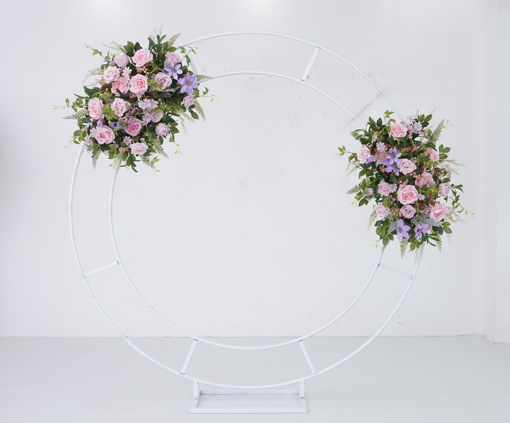 Artificial Wedding Floral Arbor Arrangements in Lilac and Champagne