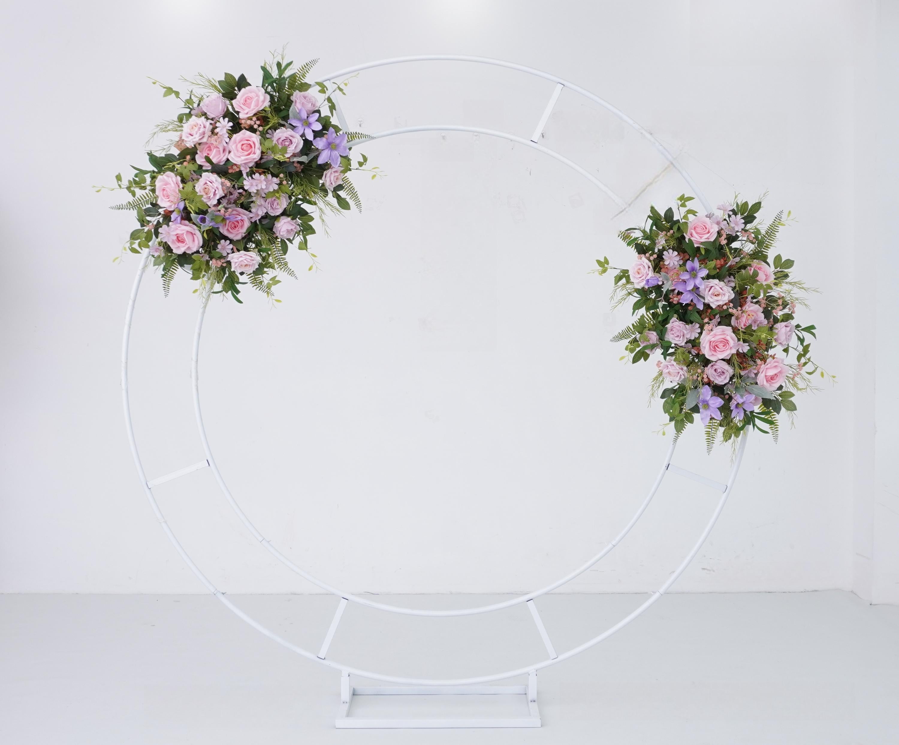 Artificial Wedding Floral Arbor Arrangements in Lilac and Champagne