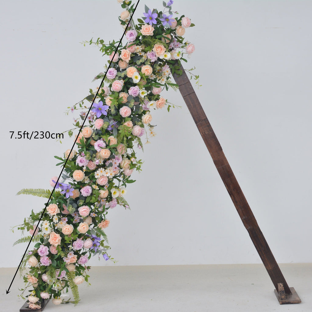 Artificial Wedding Floral Arbor Arrangements in Lilac and Champagne