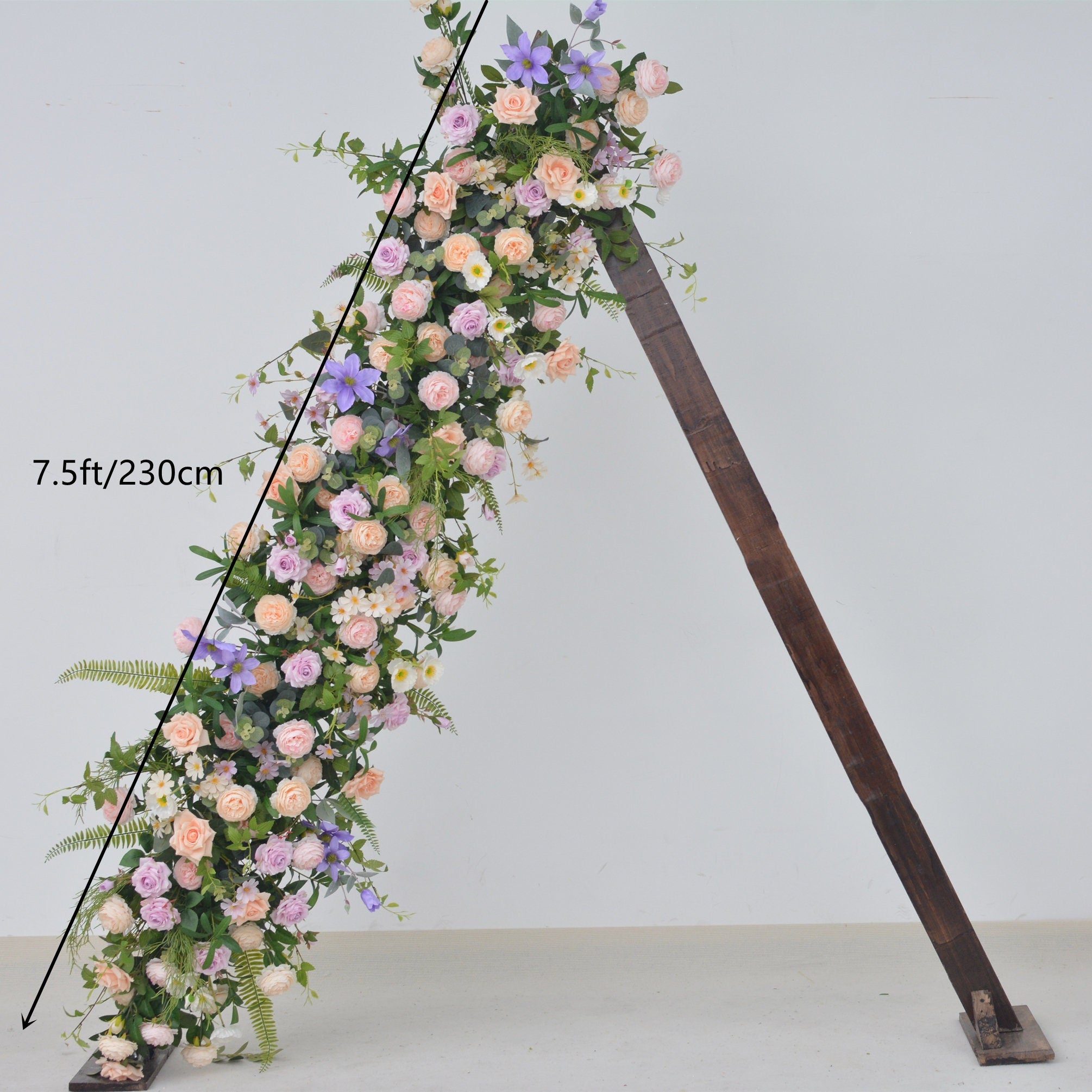 Artificial Wedding Floral Arbor Arrangements in Lilac and Champagne