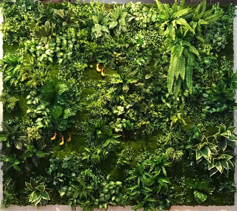 Customizable Faux Green Wall Aesthetics Artificial Oasis Creating Green Spaces Indoors