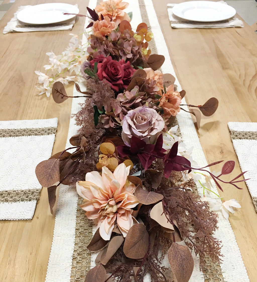 Fall Flower Garland: Autumn Wedding Arch Centerpiece