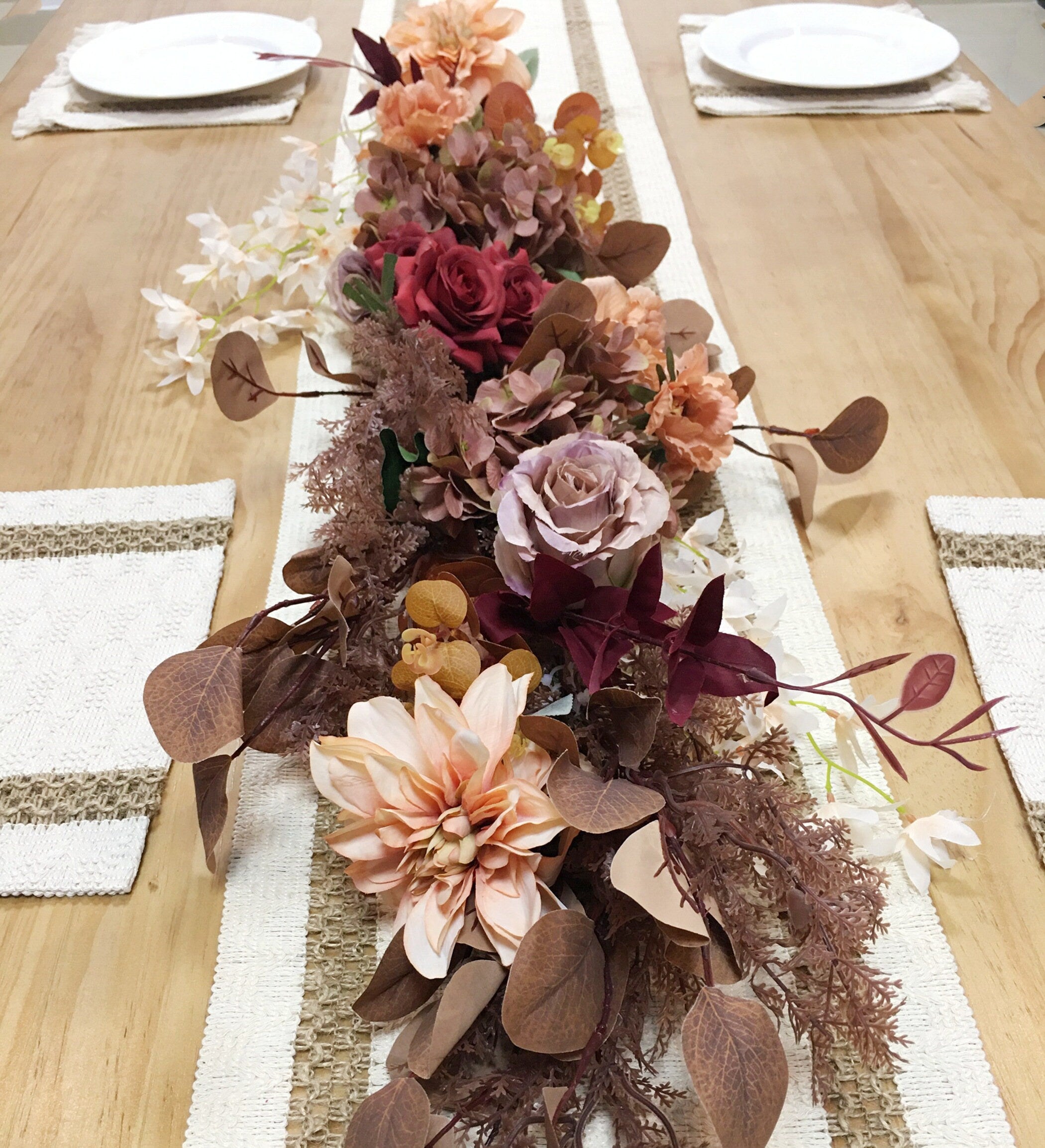 Fall Flower Garland: Autumn Wedding Arch Centerpiece