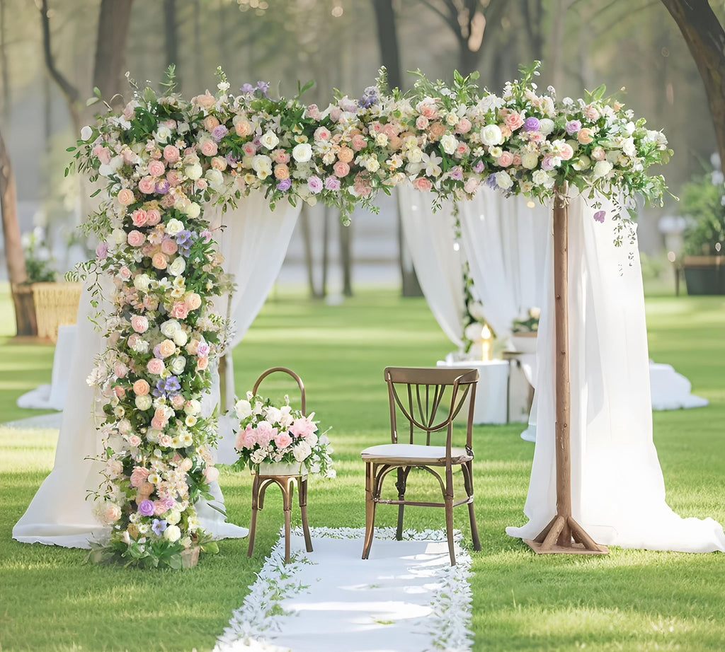 Wedding Arch Flower Garland: Blush, Cream, Lavender & White