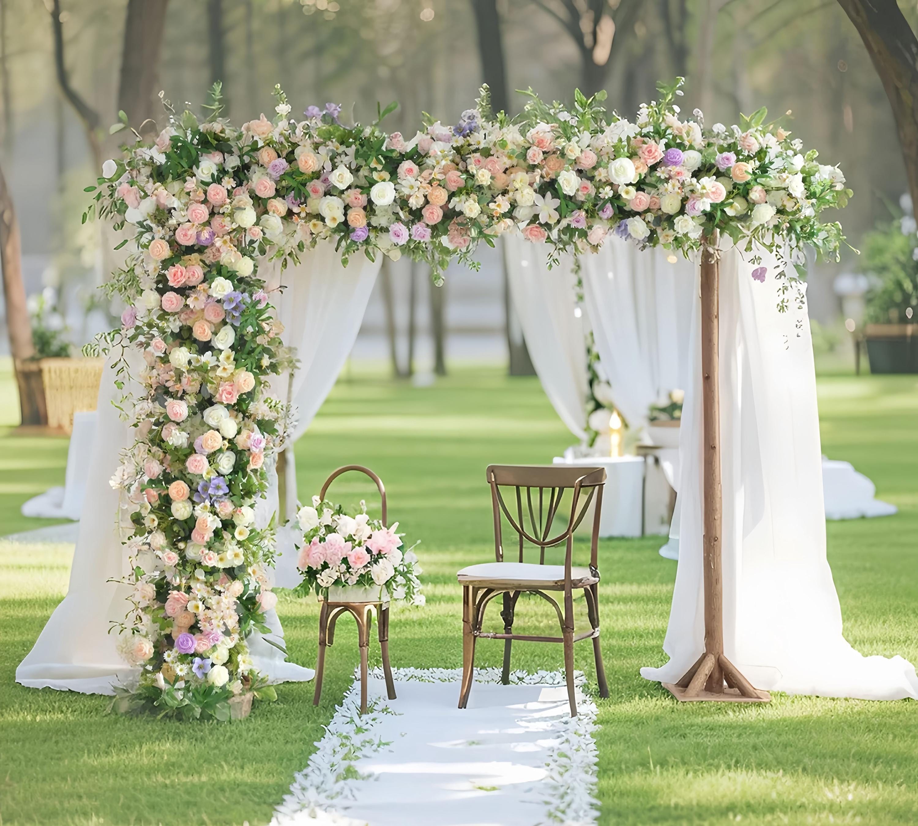 Wedding Arch Flower Garland: Blush, Cream, Lavender & White