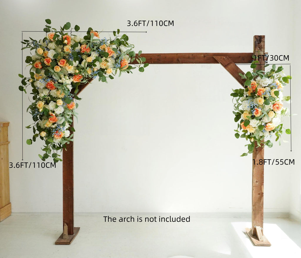 Corner Floral Arch Swag Set for Event and Venue Decoration  Artificial Flower Arrangement
